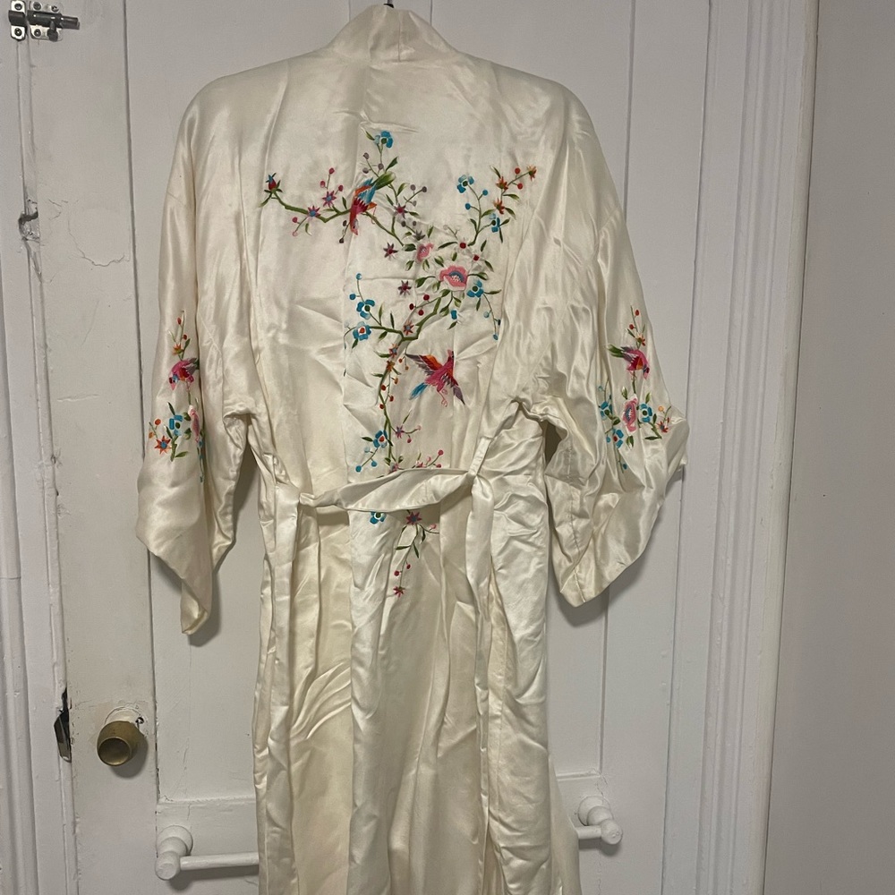 Hand embroidered robe